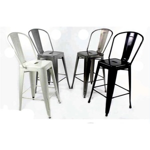 Chaise longue en fer pour jardin intérieur, grande chaise décorative industrielle Vintage en métal, chaise à dossier haut pour Restaurant - Product Image 2