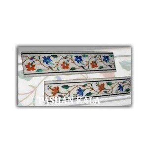 Borde de Azulejo con Incrustaciones de Mármol Moderno, Tamaños de 150x150 mm y 400x400 mm, Acabado Brillante Antideslizante para Uso Interior - Product Image 1