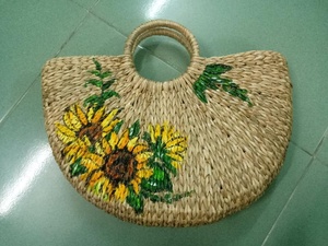 Sac femme jonc de mer vietnamien pour sac de plage d'été souvenir prêt à expédier (Ms.Sandy 84587176063 WS) - Product Image 5