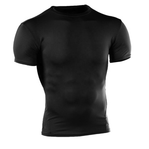 Camisetas de gimnasio de compresión personalizables con mangas cortas Spandex y material de nailon Estilo Rash Guard para adultos Logotipo personalizado - Product Image 1
