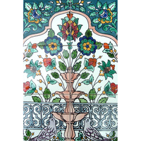 Papier peint à la main décoratif, mosaïque d'images d'art, carreaux