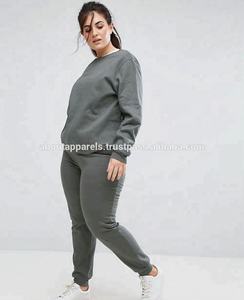 ชุดวอร์มกีฬาเปล่าของผู้หญิงชุดมีฮู้ดสองชิ้นสำหรับยิมสีพื้นโลโก้แบบกำหนดเองจำนวนมาก - Product Image 2