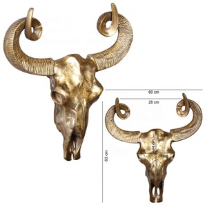 Grande SCULPTURE murale suspendue en métal, crâne métallique, décoration d'hôtel, maison, tête de mort - Product Image 5