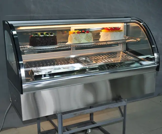 Comercial mesa de pastel mostrador enfriador para panadería