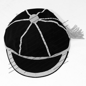 Gorras de Rugby Tradicionales de Primera Calidad, Gorra de Cricket Holgada con Trenza Plateada y Borla - Product Image 2