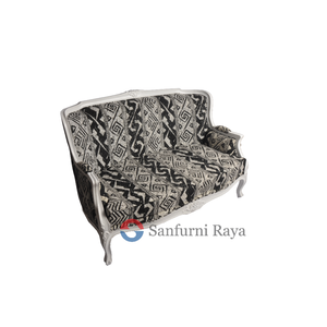 Ensemble de canapés Chesterfield en bois massif de style français antique d'Indonésie, meubles de salon à deux places - Product Image 1