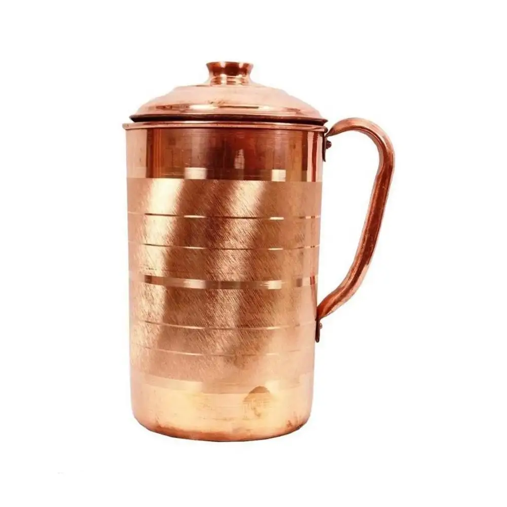 Mesa de cobre puro artesanal, jarro de cobre para bebida eco amigável, jarro de cobre premium, design decorativo luxuoso