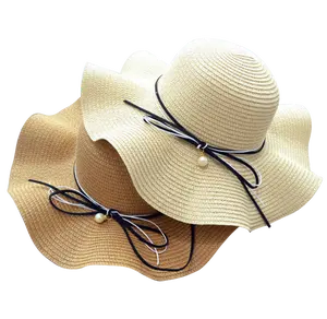 Pearl decoration new sunshade ladies beach straw hats for women