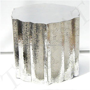 Tabouret en bois massif massif, tabouret rond en métal, de chevet - Product Image 2