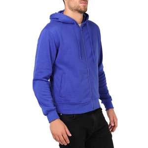 Sudadera con capucha para hombre, con logo personalizado, con cremallera completa, holgada, en relieve, talla grande, unisex - Product Image 4