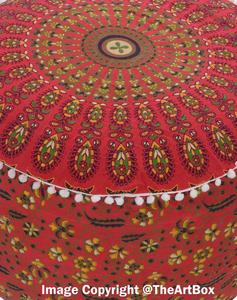 เก้าอี้นั่งพักเท้าทำจากผ้าฝ้ายสไตล์อินเดียสำหรับพับเก็บได้สำหรับห้องครัวในห้องโถง - Product Image 6