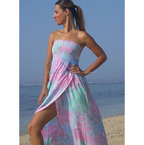 ผู้ผลิตและผู้ค้าส่งของผู้หญิงชายหาดสวมใส่เรยอนยาวชายหาดหลอดชุด - Product Image 1