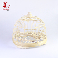 Cage à oiseaux en bambou tissé naturel du Vietnam, cage à oiseau en bambou Antique, vente en gros