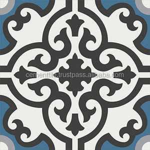 CTS 84.1 Carreaux de sol en ciment encaustique modernes pour l'intérieur des villas, antidérapants, corps plein, garantie 5 ans, fabriqués au Vietnam, qualité d'exportation - Product Image 1