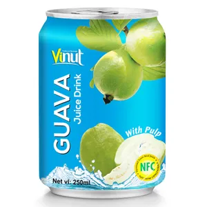 250 مللي VINUT المعلبة الجوافة عصير E عصير الفاكهة نكهة أية مواد حافظة عالية في المواد المضادة للاكسدة الموردين