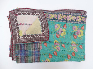 Wholesale Lot Unique High Quality Cotton Handmade Patchwork Kantha Quilts - Product Image 5