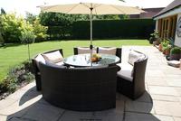 Ensemble de chaises et tables en rotin, mobilier de jardin d'extérieur, Restaurant, hôtel Bali, livraison gratuite