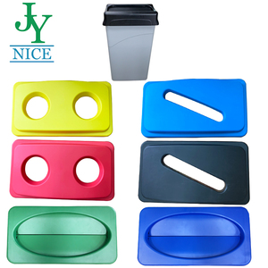 Papelera ecológica para oficina comercial con tapa, botella de 90L, contenedor de clasificación de papel, basura pública de plástico rectangular - Product Image 6