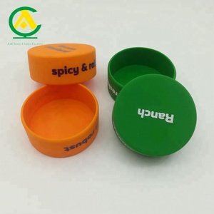 Food Grade Custom Glass Food Container Wine Silicone Lid Spill Stopper with Hole