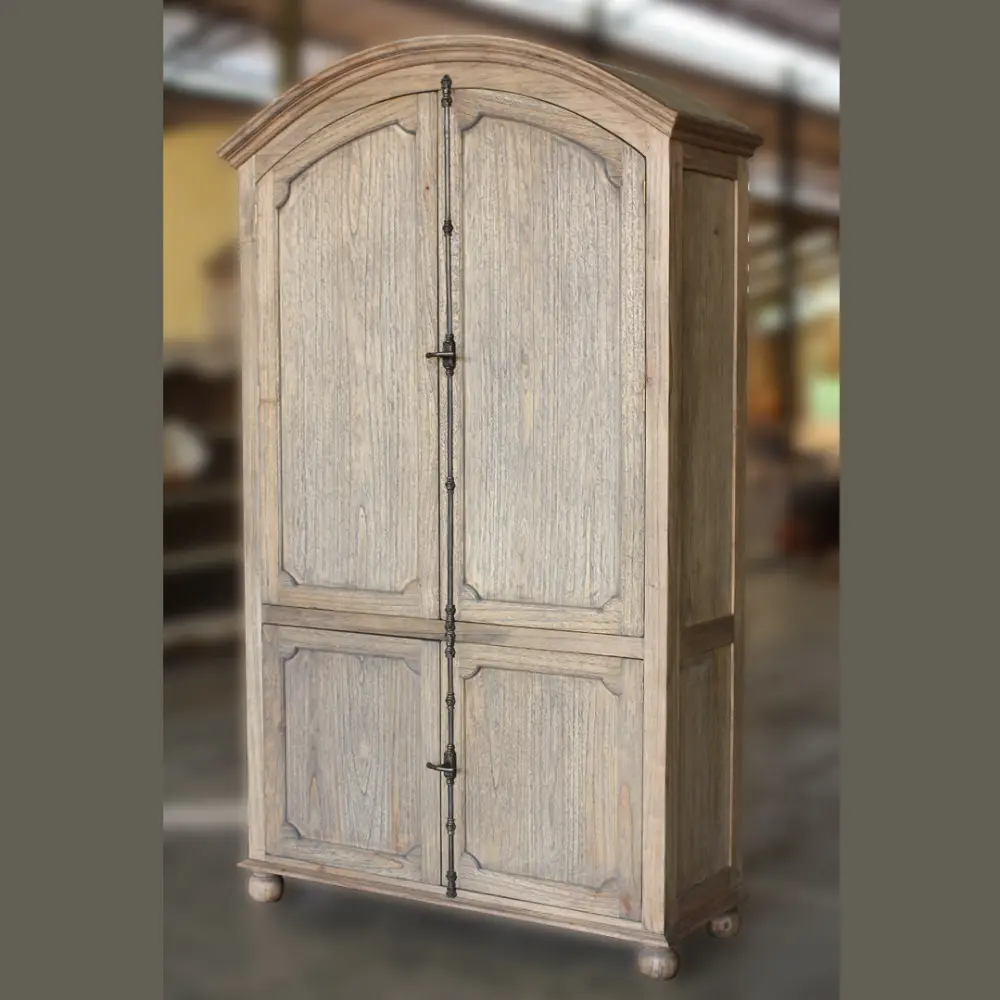 Armoire en bois antique armoires naturelles solides meubles de chambre à coucher de stockage taille personnalisée pour la maison ou l'hôtel