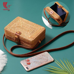 Sac de collection rond en rotin, livraison gratuite, du Vietnam - Product Image 3