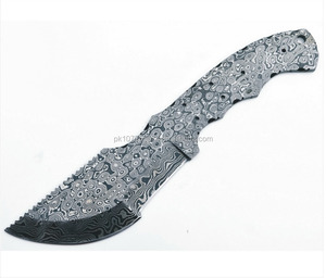 Cuchillos Forjados a Mano con Mango de Acero de Damasco de la Marca SJ, Diseño OEM Personalizado, Hojas en Blanco de Última Generación, Grosor de 0.17 Pulgadas - Product Image 1