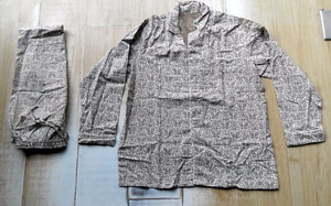 Conjunto de pijama estampado con bloque de mano de algodón al por mayor, ropa de dormir y vacaciones de verano, Conjunto de pijama de manga larga, camisa y pantalón, ropa de mujer - Product Image 2