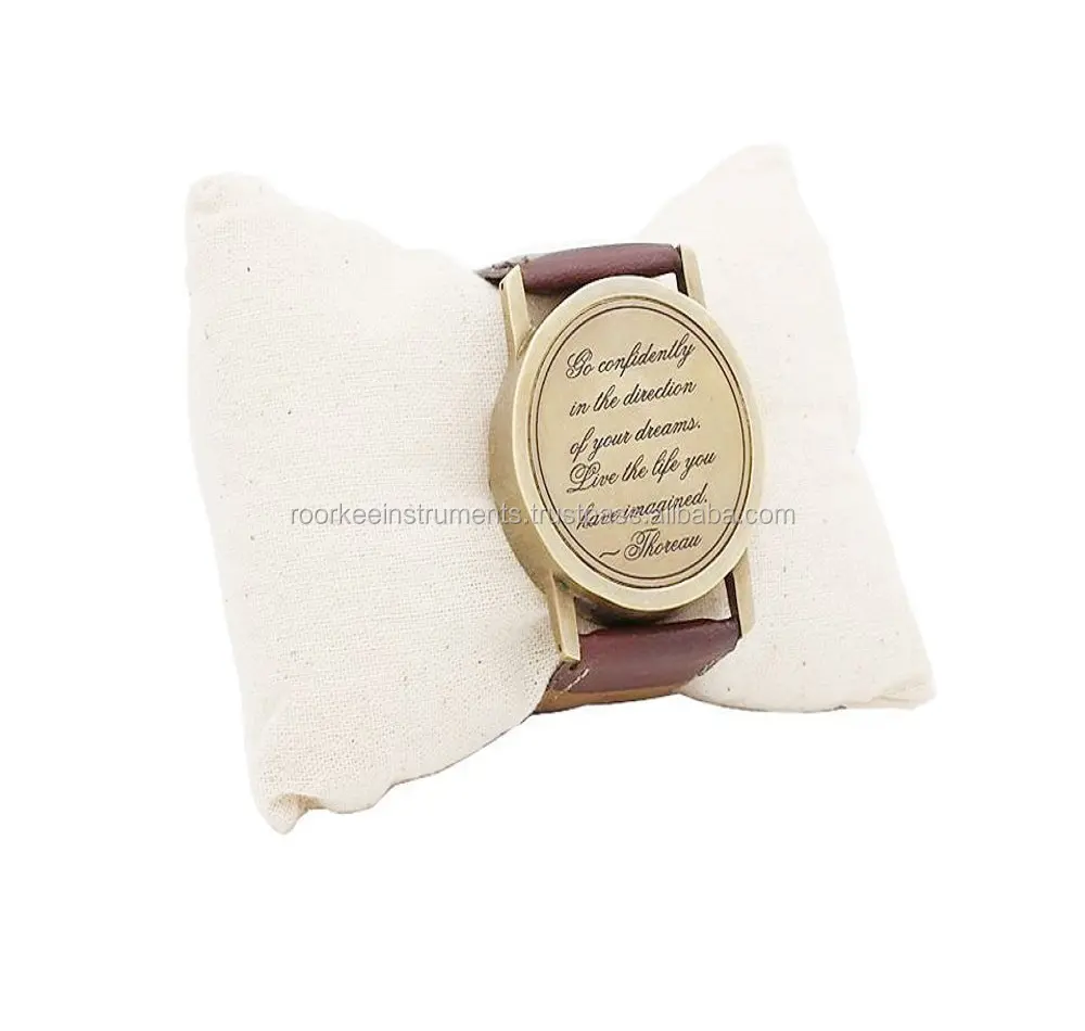 Wrist Watch Sundial Compass Gifts Ideas for Men Wrist Watch Sundial Cuff with Thoreau's Go Confidently Quote