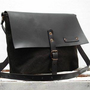 Conception ouverte dames sac à main de haute qualité toile Patchwork en cuir véritable sac femmes ciré toile Messenger sac LHB 0067 - Product Image 1