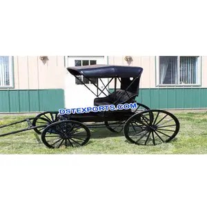 Petite calèche à chevaux pour mariage, calèche sculptée à chevaux, calèche décorée à chevaux - Product Image 1