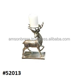 Portavelas Decorativo de Reno de Aluminio Vintage, Portavelas de Ciervo de Primera Calidad, Portavelas de Ciervo de Aluminio - Product Image 2