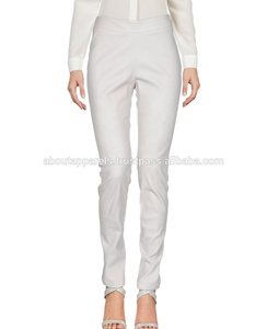 กางเกงนักขี่จักรยานสีฟ้าสำหรับผู้หญิงกางเกงหนังเทียมเซ็กซี่สีผสมสีธรรมดา - Product Image 4