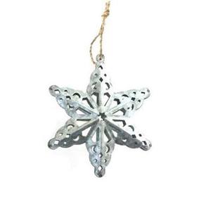 Vintage Galvanized Iron Christmas <b>Hanging</b> <b>Star</b> Decoration - Product Image 1