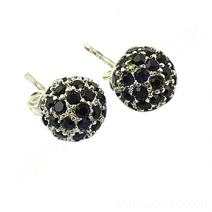 Unique Design Trendy Women's Black Zircon Gemstone <b>Stud</b> Earrings 925 Sterling <b>Silver</b> for Party Gift - Product Image 1