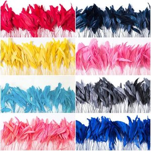 BY-0811- 8-10 pulgadas, tinte de lejía, pluma de gallo, adorno de flecos, decoración de vestido de samba - Product Image 3