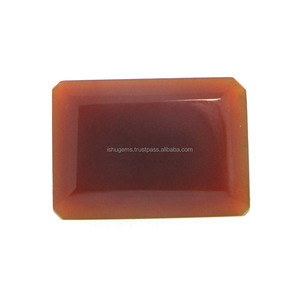 Piedra preciosa suelta de cornalina Natural 18x13mm corte Octágono 11.65cts rojo naranja azul rosa para collar de joyería - Product Image 1