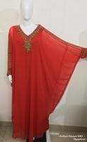 Robe Maxi Kaftan Marocain du Royaume-Uni Brodé à la Main pour la Danse Arabe, Taille Unique, Vêtements Longs pour Femmes, Idéale pour Plage et Fêtes de Vacances