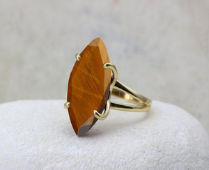 Anillo de Plata de Ley con Piedra Lunar Arcoíris, Corte Marquesa Facetado, con Engaste de Garras, para Boda, Compromiso, Fiesta, Aniversario, Regalo - Product Image 4