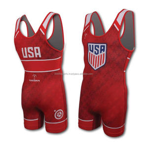 Bonne qualité Séchage rapide Nylon Spandex Hommes Gym Wrestling Singlet Conception Personnalisée Sublimation Pour Hommes Wrestling Singlets Fabricant - Product Image 1