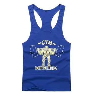 Sports Workout Gym Clothing Tank Top Bodybuilding Stringer Vest Custom Cotton Gym muscle Mens Running Singlet