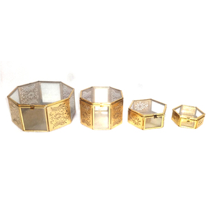 Cristal decorativo con marco de Metal, joyero para almacenamiento de joyas - Product Image 4