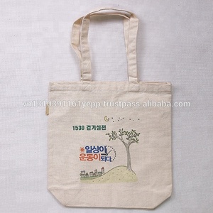 Durable and Stylish Cotton Canvas <b>Tote</b> <b>Bag</b> Custom Letter Pattern Design for Shopping and Gifts Vietnam - Product Image 2