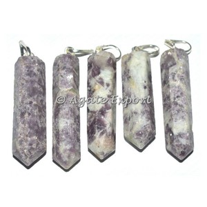 Guérison de la vie Lepidolite Crayon Pendentifs Feng Shui Pierre précieuse de guérison - Product Image 1