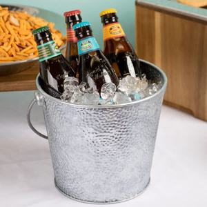Cubo de hielo para bebidas de acero galvanizado con asas para fiestas | Enfriador de bebidas para cerveza, vino, refrescos | Exportador a granel al por mayor - Product Image 4