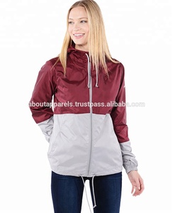 Chaqueta Cortavientos Anorak de Nailon con Forro de Malla de Dos Tonos y Rayas para Mujer, Talla Grande, al por Mayor - Product Image 5