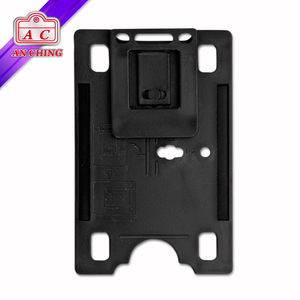 Porte-badge d'identification rigide en plastique rotatif horizontal/vertical pour une seule carte, idéal pour les professionnels - Product Image 5