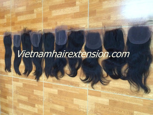 Extensiones de Cabello Virgen Remy de Vietnam con Cierre de Encaje, Ondulado Liso Sedoso, Pre-Adheridas - Product Image 2