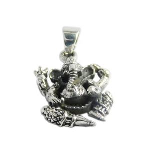 Prix de gros Ganesa Lord 925 Sterling Silver Plain Jewelry Pendant Indian Handmade Fine Jewelry Pendentifs & Charms Necklace - Product Image 1