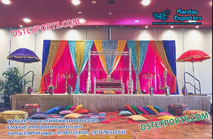 Décoration de scène de Sangeet de mariage punjabi décoration de scène de réception de mariage décor de scènes de mariage indien - Product Image 3