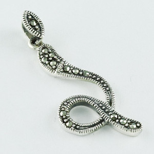 Bijoux suspendus en argent Sterling 925, pierre marnite Design serpent, nouvelle collection - Product Image 2